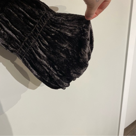 Vintage April Cornell blazer velvet quilted collar bell sleeve 100% Rayon - Picture 7 of 11